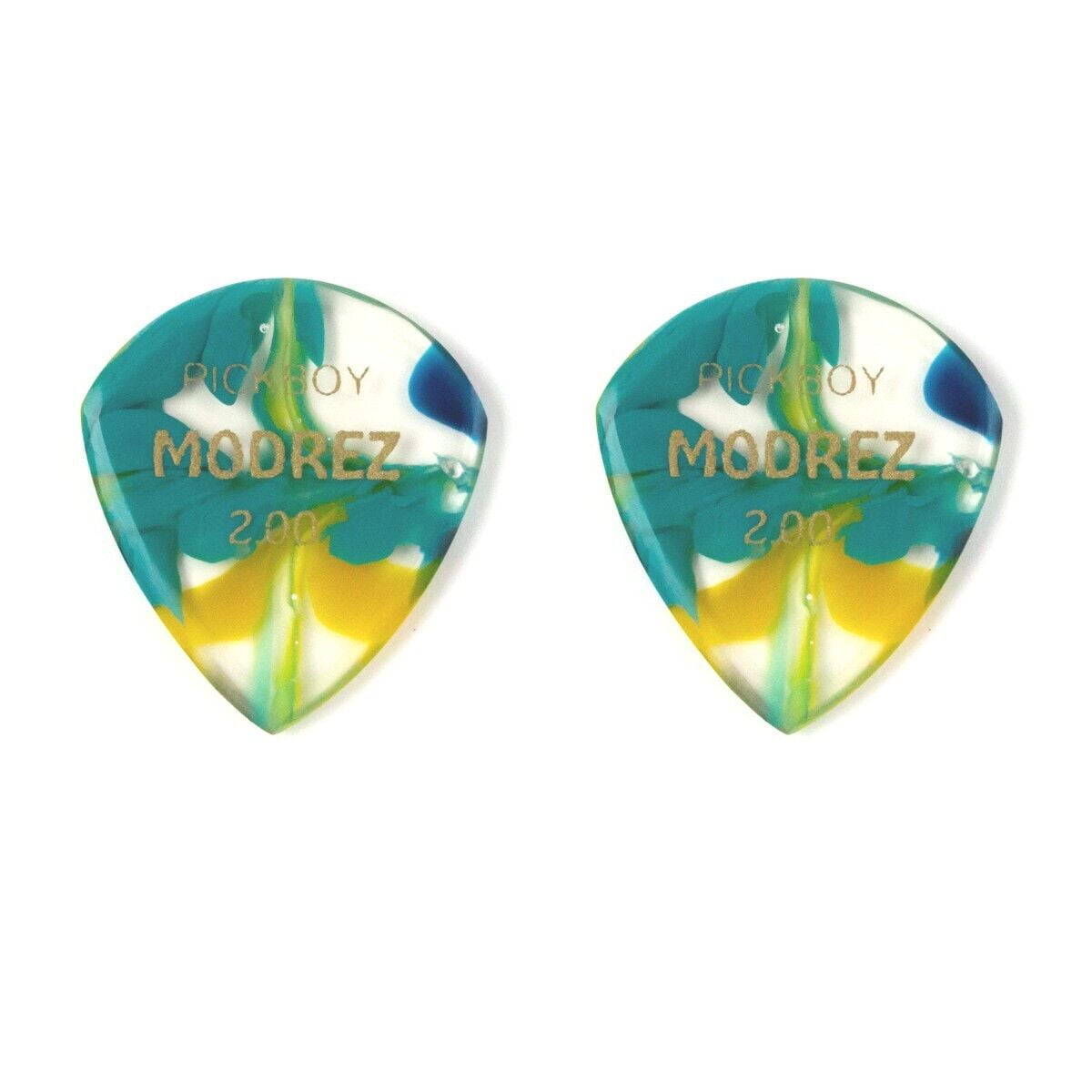 Pickboy Guitar Picks 2-Pack Jazz Style Modrez Resin 2.0mm Hand Fin ...