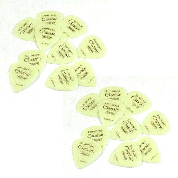 Pickboy Guitar Picks  20 Pack Celluloid  Luminous  Glow in the Dark  1.20mm Extra Heavy