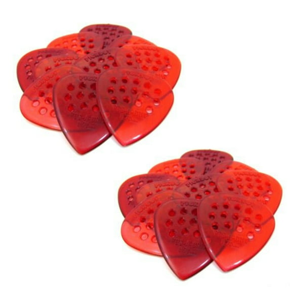 Pickboy Guitar Picks 20 Pack Pos-a-Grip Polycarbonite Red .70mm Medium