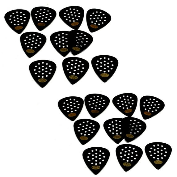 Pickboy Guitar Picks 20 Pack Pro Pick Pos-a-grip .75mm Medium Black