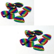 Pickboy Guitar Picks Pos-a-grip 1.50mm Heavy 20 Pack Celluloid Jazz Rainbow