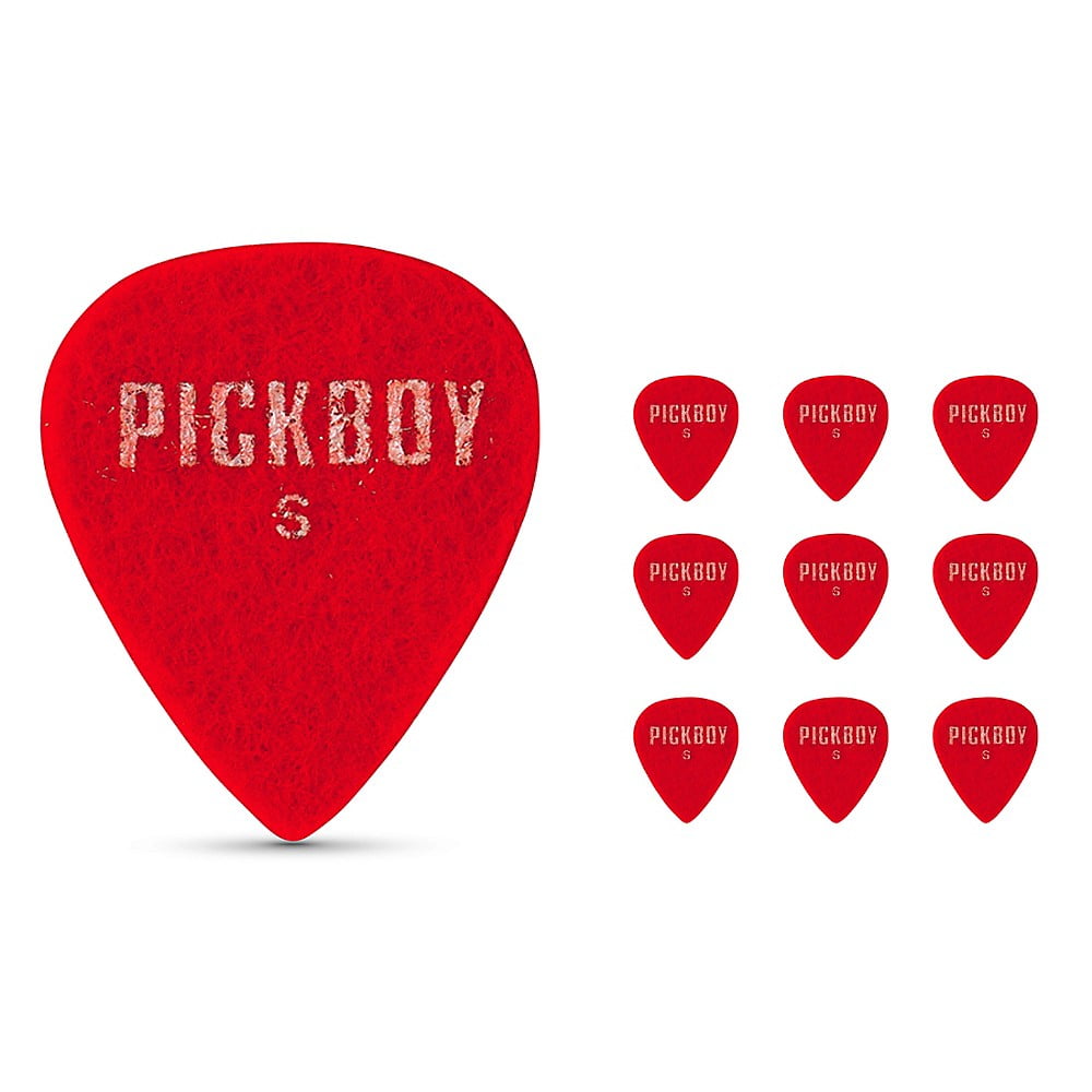 Pickboy Guitar / Uke Picks  - Felt Picks - Reds - Soft