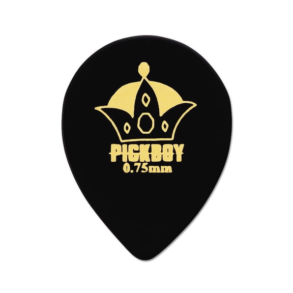 Pickboy Med Jazz, Black w/Crown, Pik Pak, 0.75mm, 10 picks
