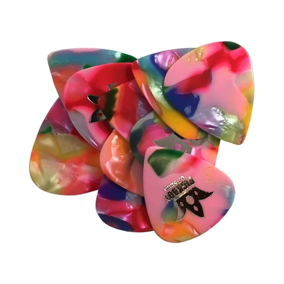 Pickboy Med Raindrop, Multi-color, Pik Pak, 0.75mm, 10 picks