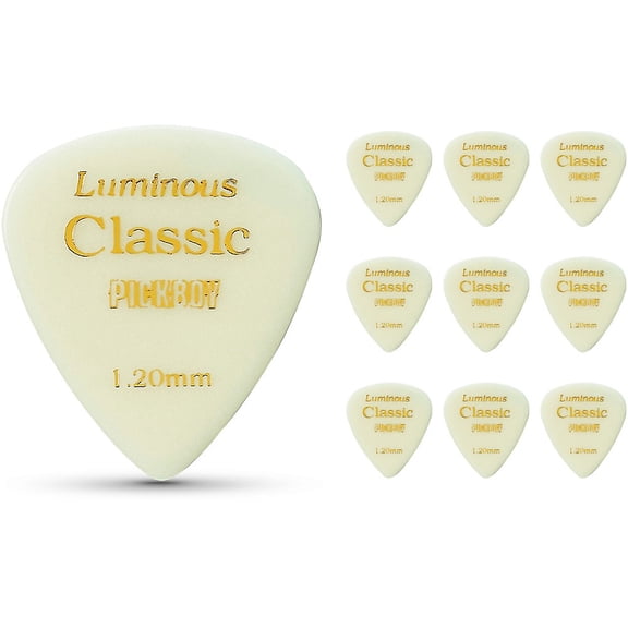Pickboy Vintage Pick, Luminous, Cellulose, 1.20mm, 10 picks
