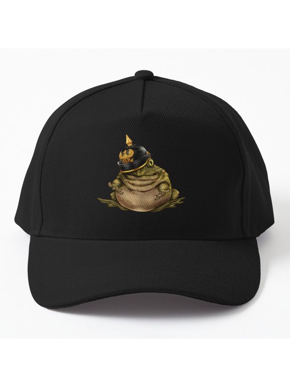 Pickelhaube Frog Baseball Cap, Historic Helmet Amphibian Character Graphic Design, Classic Hat