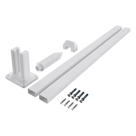 Picket Fence Post 30" High for Straight Vinyl PVC Garden Fence White