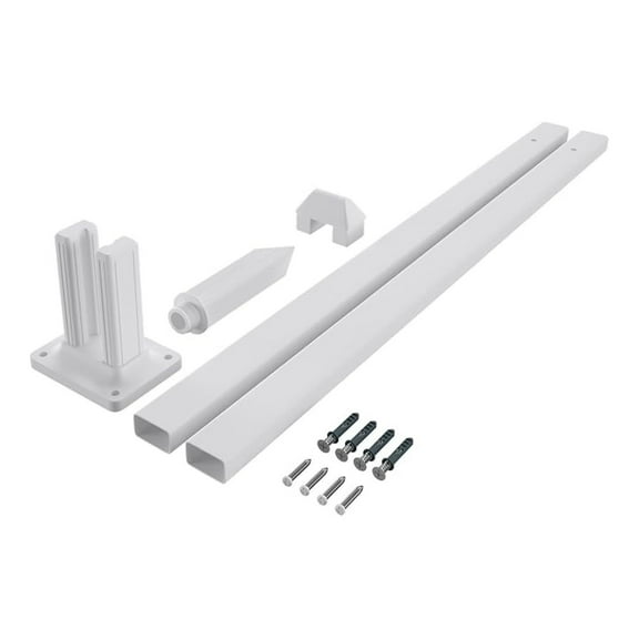 Picket Fence Post 30" High for Straight Vinyl PVC Garden Fence White