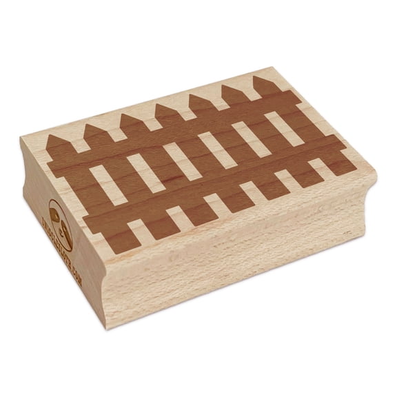 Picket Fence Rectangle Rubber Stamp Stamping Scrapbooking Crafting - Large 2.5in