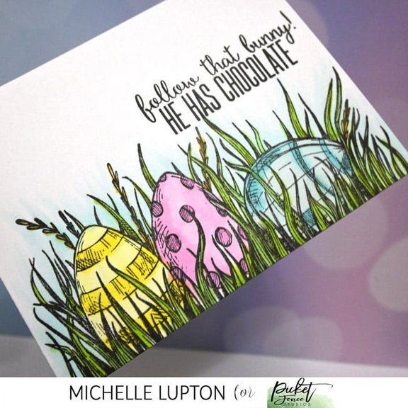 Picket Fence Studios 6"X6" Stamp Set-Hippity Hoppity To All