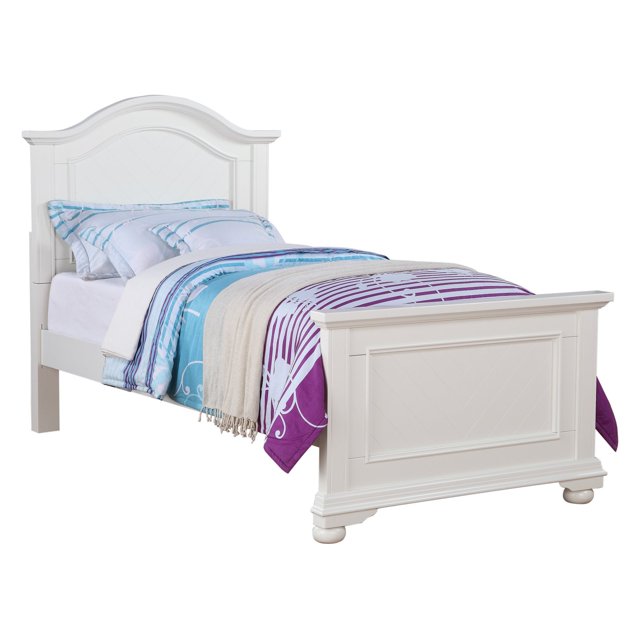 Picket House Addison White Twin Panel Bed in White