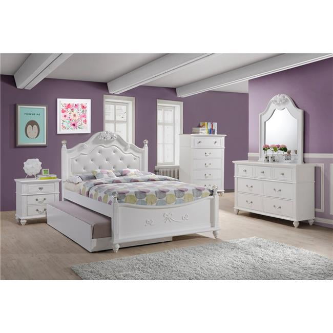 Annie White 5-Drawer Vertical Dresser with Crystal Handles