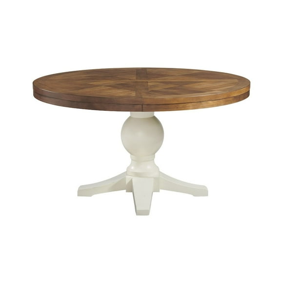 Picket House Barrett Round Standard Height Dining Table in Cottage White