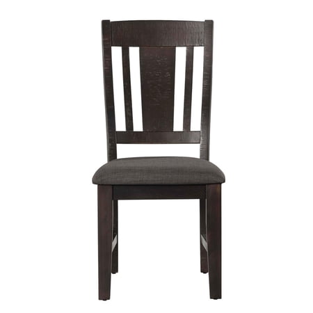 Picket House Furnishings Carter Side Chair Set-Finish:Dark Gray,Material:Acacia Solid Wood/MDF w. Acacia Veneer,Style:Rustic