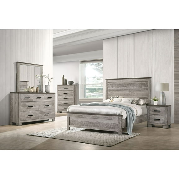 Picket House Furnishings Adam Full Panel Bed in Gray