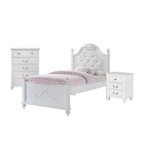Picket House Furnishings Annie 3 Piece Twin Platform Bedroom Set with Storage Trundle