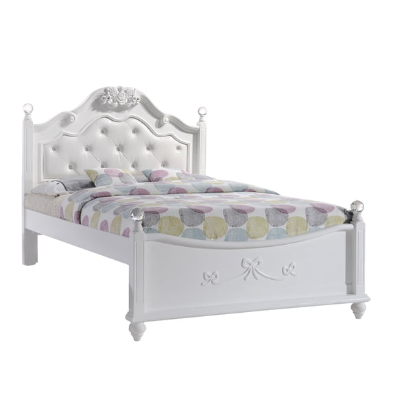 Picket House Furnishings Annie Tufted Full Bed in White