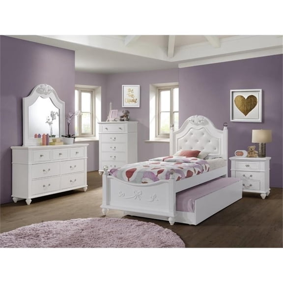 Picket House Furnishings Annie Twin Platform 5PC Bedroom Set w/ Storage Trundle