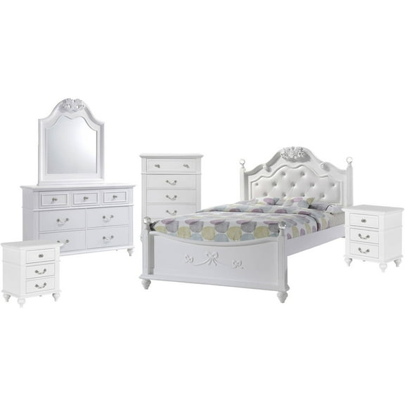 Picket House Furnishings Annie Twin Platform 6PC Bedroom Set w/ Storage Trundle