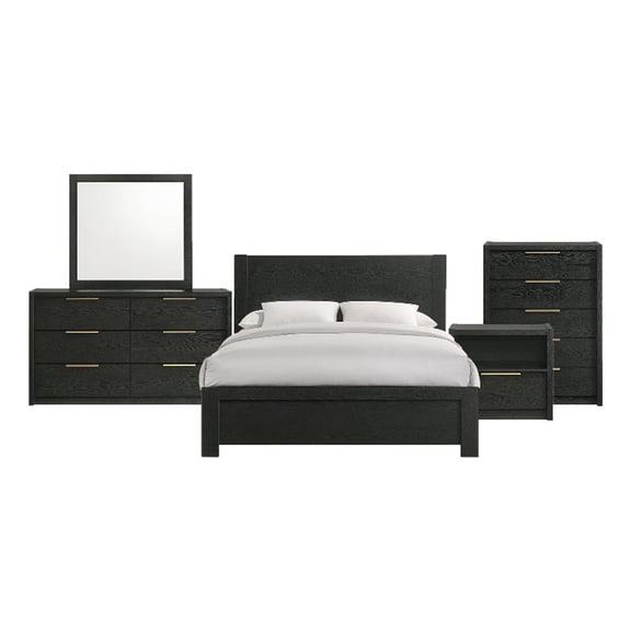 Picket House Furnishings Ardmore Bend Queen 5PC Bedroom Set in Black