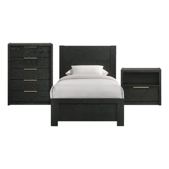 Picket House Furnishings Ardmore Bend Twin 3PC Bedroom Set in Black