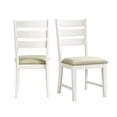 thumbnail image 1 of Picket House Furnishings Barrett Ladder Back Side Chair Set Cottage White/Taupe, 1 of 4
