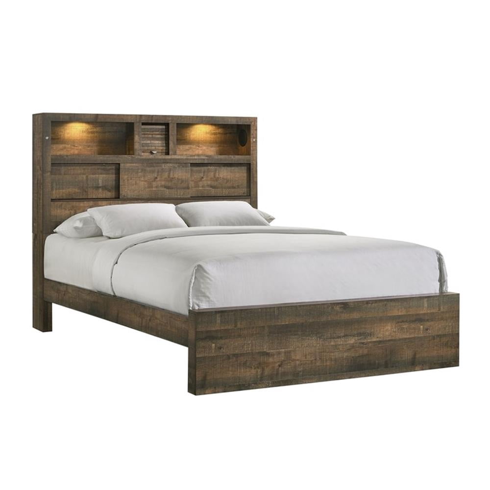 Picket House Furnishings Beckett King Bookcase Panel Bed with Music