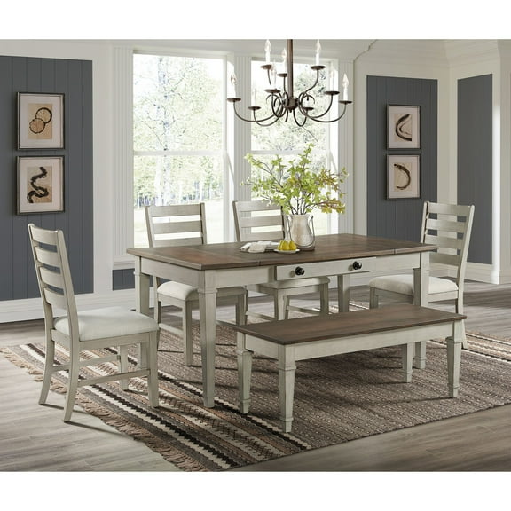 Picket House Furnishings Bloomfield Storage Dining Bench - Medium Brown