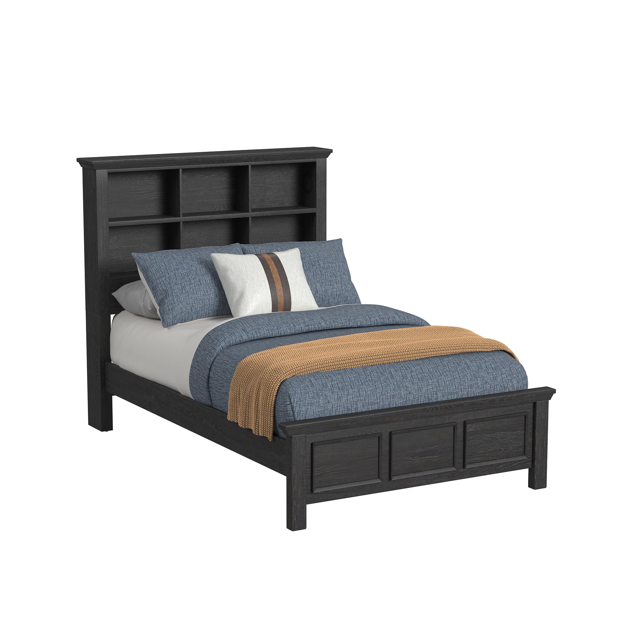 Brooklyn Kids Full Bookcase Bed in Charcoal