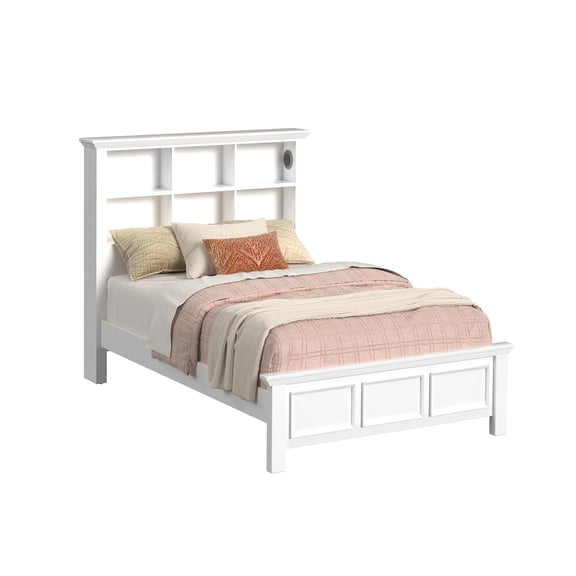 Brooklyn Kids Full Bookcase Bed in White