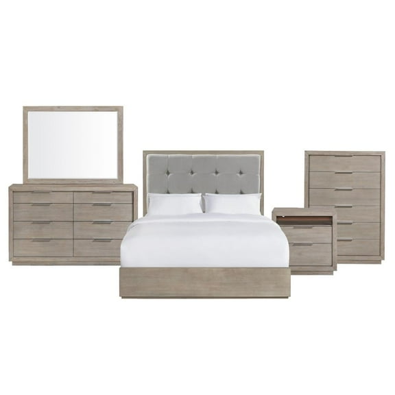 Picket House Furnishings Cadia Queen 5PC Bedroom Set in Gray