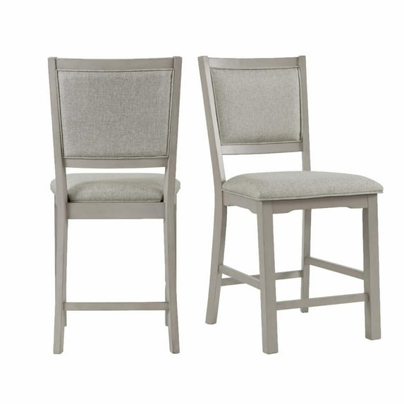 Picket House Furnishings Calderon Counter Height Side Chair Set in Gray
