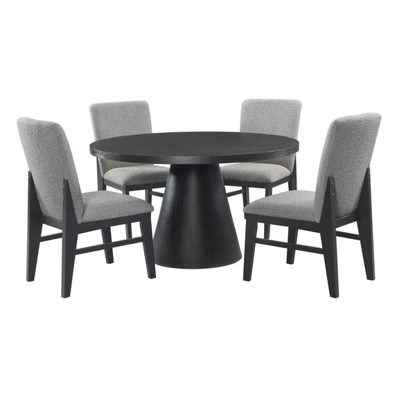 Picket House Furnishings Canal 5PC Standard Height Dining Set in Black
