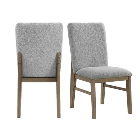 Picket House Furnishings Canal Side Chair Set with Grey Fabric in Grey