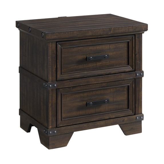 Picket House Furnishings Canyon Ridge 2-Drawer Nightstand with USB in Charcoal