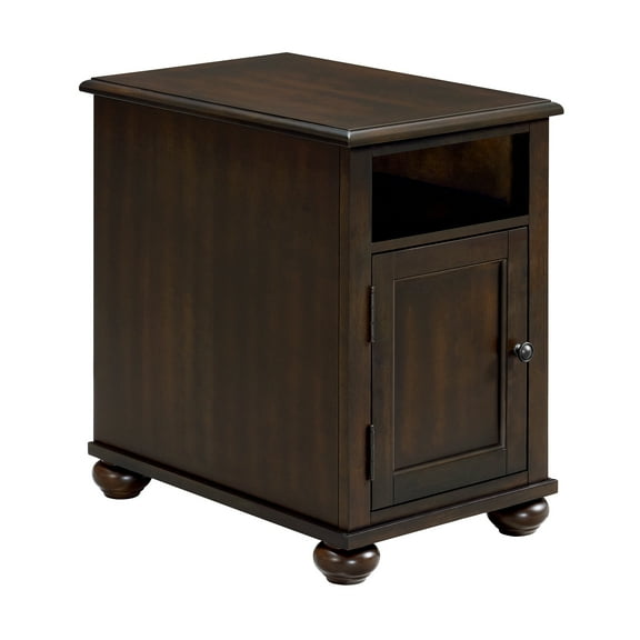 Picket House Furnishings Chad Chairside Table with USB in Cherry