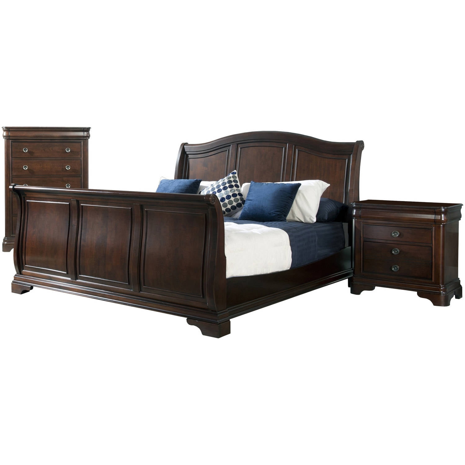 Picket House Furnishings Conley Sleigh Bedroom Set, Multiple Sizes, Configurations, and Finishes