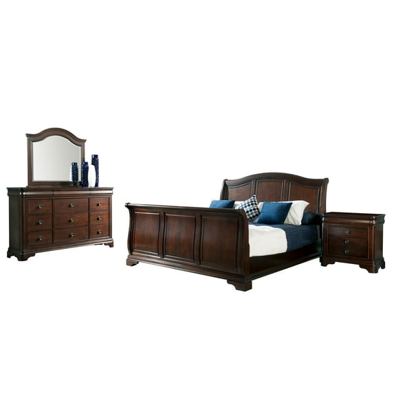 Picket House Furnishings Conley Sleigh Bedroom Set, Multiple Sizes, Configurations, and Finishes