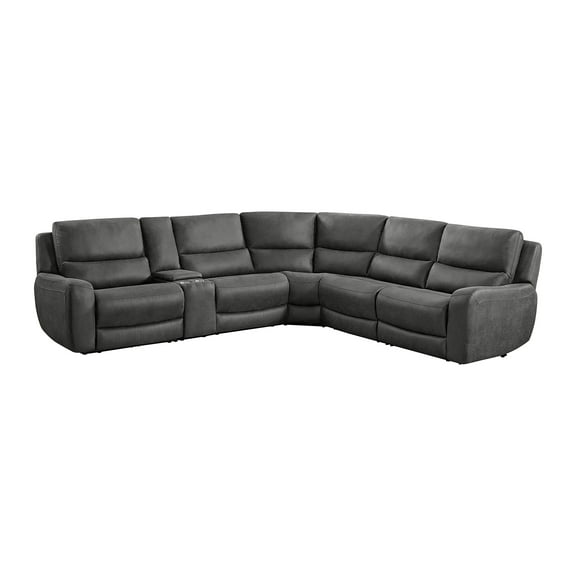 Picket House Furnishings Cutlass 6PC Sectional Set in Texas Granite