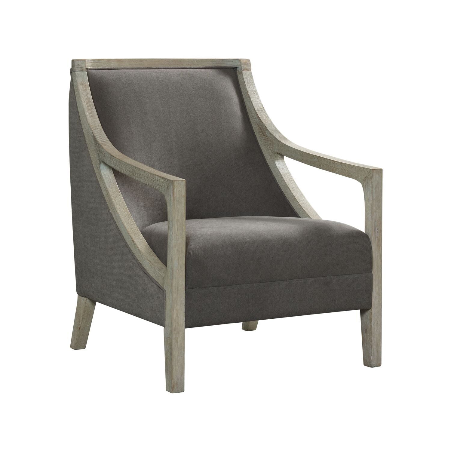 Dayna Transitional Whitewash and Gray Wooden Accent Chair