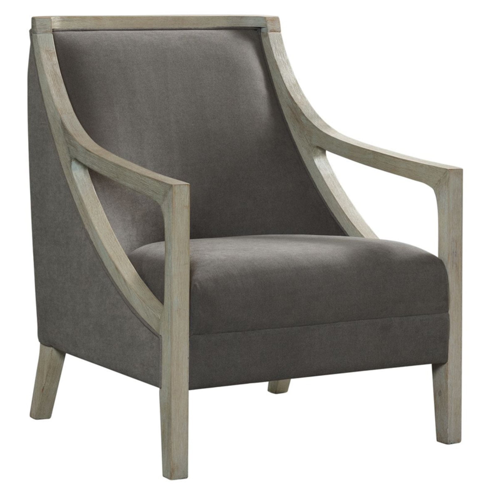 Dayna Transitional Whitewash and Gray Wooden Accent Chair