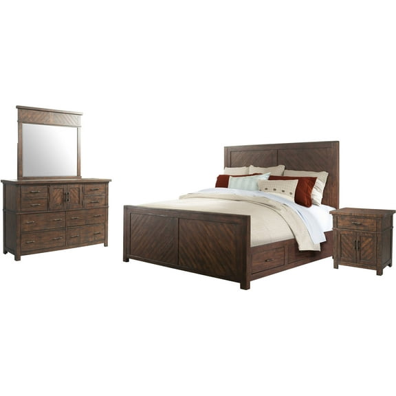 Picket House Furnishings Dex Queen Platform Storage 4PC Bedroom Set
