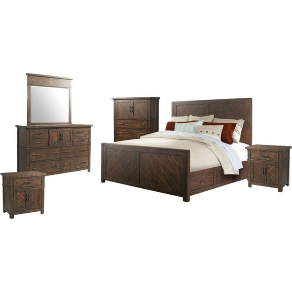 Picket House Furnishings Dex Queen Platform Storage 6PC Bedroom Set