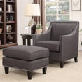 thumbnail image 1 of Picket House Furnishings Emery Chair WIth Ottoman in Charcoal Gray, 1 of 13