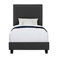 thumbnail image 1 of Picket House Furnishings Emery Upholstered Twin Platform Bed, Charcoal, 1 of 7