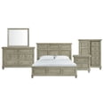 thumbnail image 1 of Picket House Furnishings Emiko King Panel 5PC Bedroom Set with Door Chest - Gray, 1 of 26