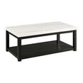 thumbnail image 1 of Picket House Furnishings Evie Marble Rectangle Coffee Table in White/Black, 1 of 12
