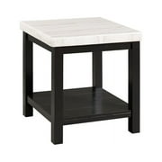 Picket House Furnishings Evie White Marble Square End Table