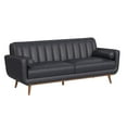 thumbnail image 1 of Fable Sofa with Wood Front and 2 bolster Pillows in Pebble Navy, 1 of 7