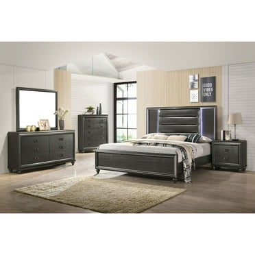 Picket House Furnishings Faris King Panel Bed in Black